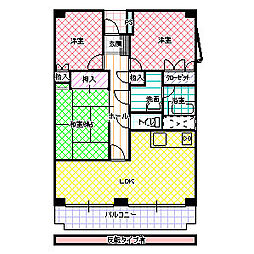 グランコート三の丸 3LDKの間取図画像