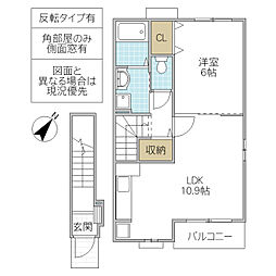 ウィスティリア5 1LDKの間取図画像