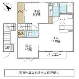 カサグランデ 2LDKの間取図画像
