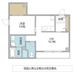 Central-Y 1LDKの間取図画像