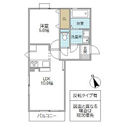 アヴァンティ1 1LDKの間取図画像