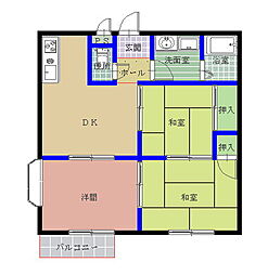 ディレット千波 3DKの間取図画像