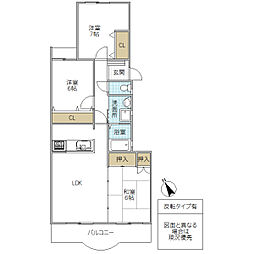 フラット・マーサ3号 3LDKの間取図画像