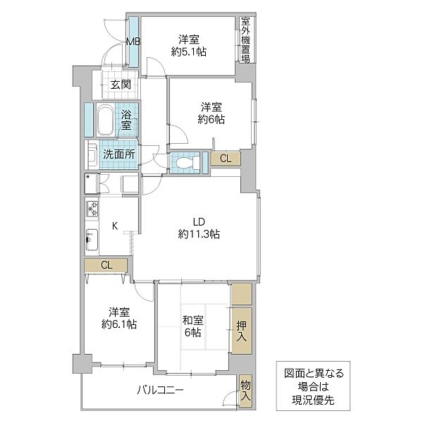間取りを拡大表示