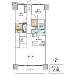 レーベン研究学園NEXIO 3LDKの間取図画像