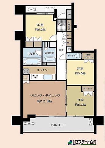 間取り ライオンズ上福岡ステーションレジデンス 7階/-