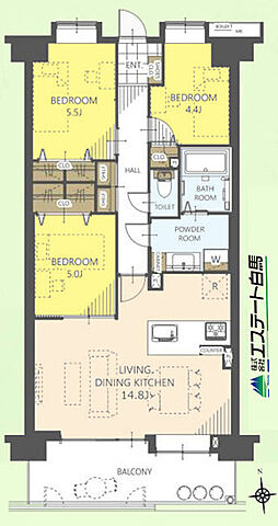 間取り サンヴェール東所沢 5階/-