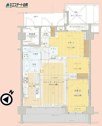 間取り サンデュエルふじみ野 2階/-
