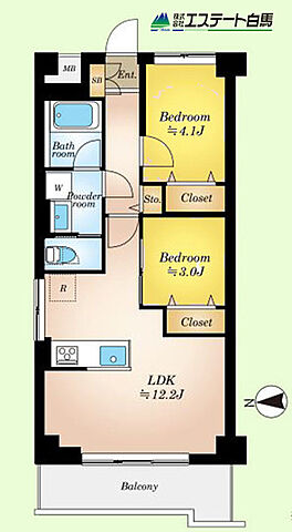 間取り 武蔵野サンハイツ久米川 3階/-