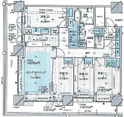 ブランズタワー所沢 4LDKの間取図画像