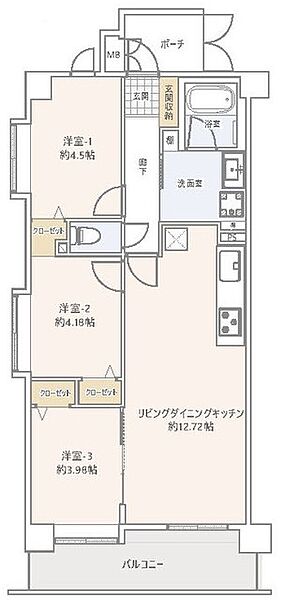 間取りを拡大表示