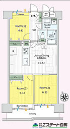 コープ野村志木 3LDKの間取図画像
