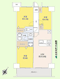 ナイスアーバン志木 3LDKの間取図画像