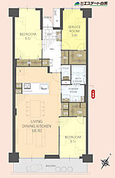 東武サンライトマンションさつき 2SLDKの間取図画像