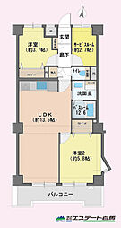 ルネ東久留米B棟 2SLDKの間取図画像