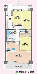 コスモステージひばりヶ丘アミュージア 3LDKの間取図画像