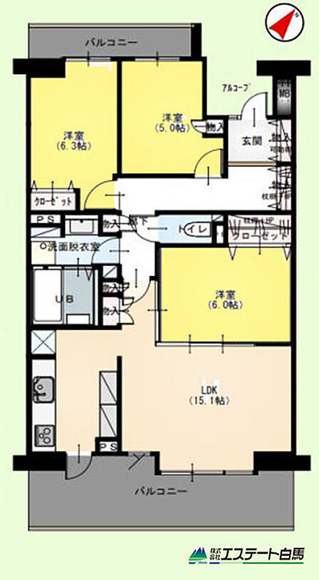 3LDK 間取り