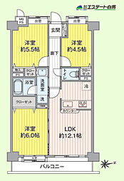 ライオンズプラザ西所沢 3LDKの間取図画像