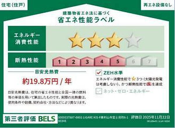 省エネ性能ラベルを拡大表示