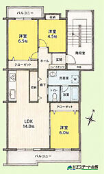 プラザシティ新所沢緑町第一2号棟 3LDKの間取図画像