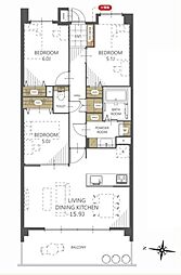 ビクトリアアネーロ大宮 3LDKの間取図画像