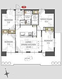 グランステージ坂戸 3SLDKの間取図画像