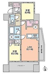 プレシスヴィアラ川越 2LDKの間取図画像