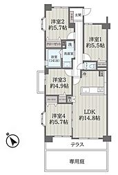 ダイアパレス川越岸町 3LDKの間取図画像
