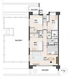 ビクトリアアネーロ大宮 3LDKの間取図画像