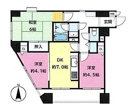 ヴェリティ川越 3DKの間取図画像
