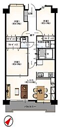 ルミナス鶴ヶ島 3LDKの間取図画像