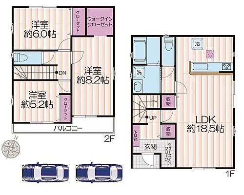 間取り さいたま市北区吉野町2丁目　中古戸建