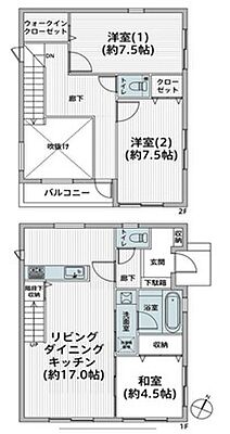 間取り 比企郡滑川町月の輪6丁目