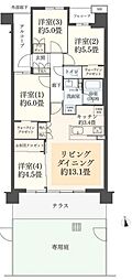 デュオヒルズ西大宮ザ・グランテラス 4LDKの間取図画像