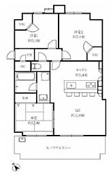 ルネサンス桶川プライムマークス 3LDKの間取図画像