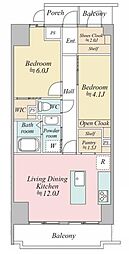 NICライブステイツ川越南大塚 2LDKの間取図画像