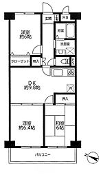 エンゼルハイム浦和花月 3DKの間取図画像