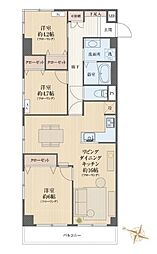 エンゼルハイム浦和花月 3LDKの間取図画像