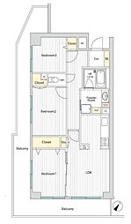 レクセル南大塚 3LDKの間取図画像