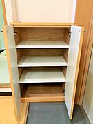 散らかりがちな玄関もスッキリの玄関収納付き。
