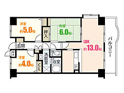 トラストコート千代田 3LDKの間取図画像
