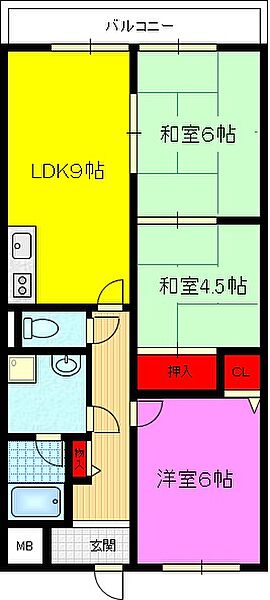 コンフォートステージ1 ｜大阪府大東市灰塚４丁目(賃貸マンション3LDK・3階・55.35㎡)の写真 その2