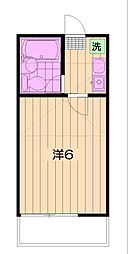 ヴィラ扇山 1階1Kの間取り