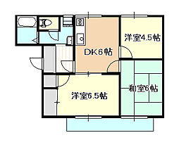 福武アパート 3DKの間取図画像