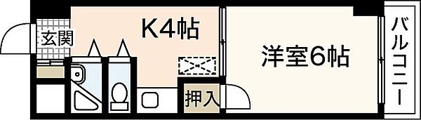 アルカサール大芝 0407｜広島県広島市西区大芝3丁目(賃貸マンション1K・4階・20.88㎡)の写真 その2