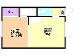 ノーブルライフ 1DKの間取図画像