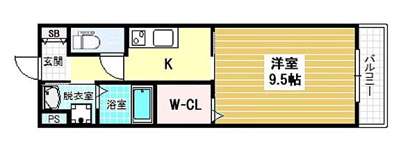 Stella Wood  TAKAWASHI　II　（ステラウッド高鷲２） ｜大阪府羽曳野市高鷲６丁目(賃貸アパート1K・1階・34.00㎡)の写真 その4