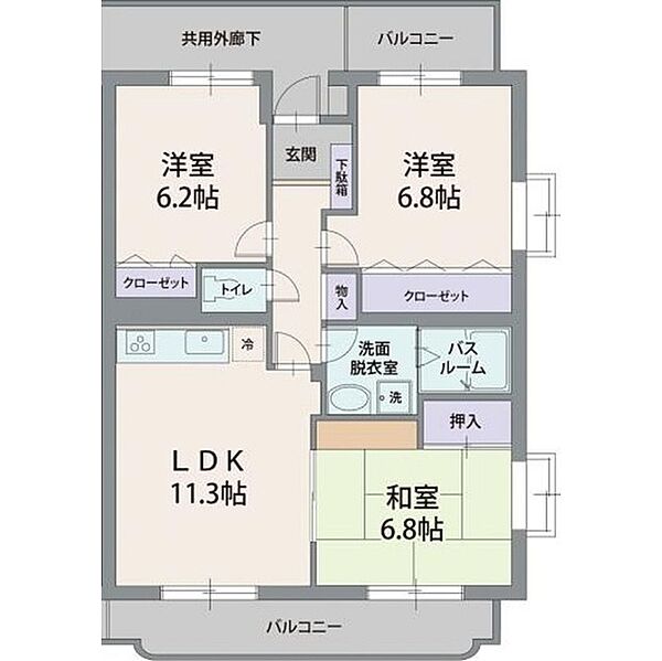 フェルミエール香貫 304｜静岡県沼津市下香貫(賃貸マンション3LDK・3階・71.28㎡)の写真 その2