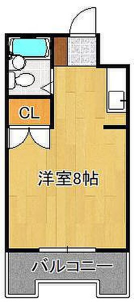 本松ビル ｜福岡県北九州市小倉北区馬借1丁目(賃貸マンション1R・5階・20.76㎡)の写真 その2