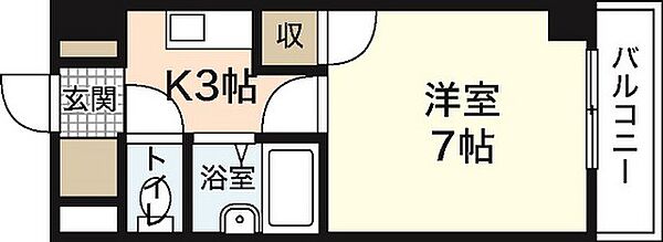 広島県広島市安佐南区上安2丁目(賃貸マンション1K・2階・22.68㎡)の写真 その2